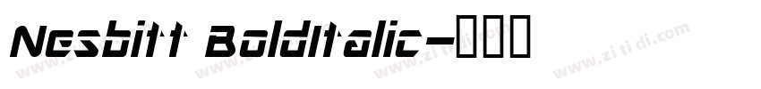 Nesbitt BoldItalic字体转换